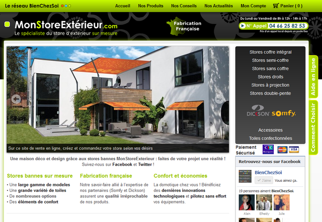 Ouverture site internet store exterieur