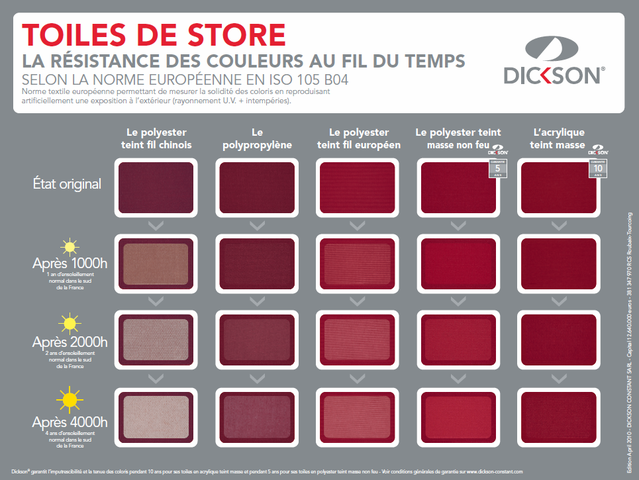 Toile dickson store exterieur